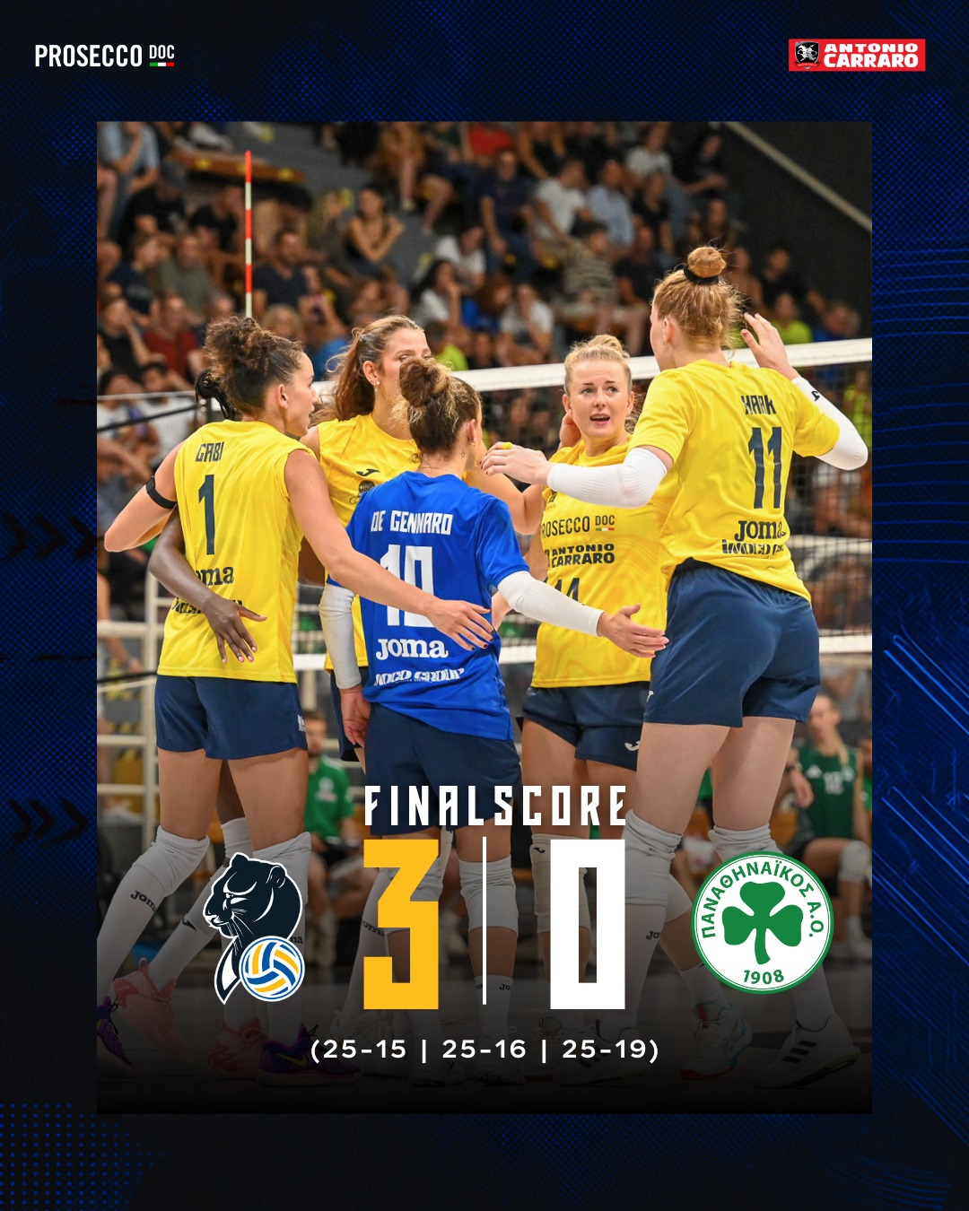 3-0!朱婷轮休 替补席表演拿手绝活 科内利亚诺女排夺首届冠军